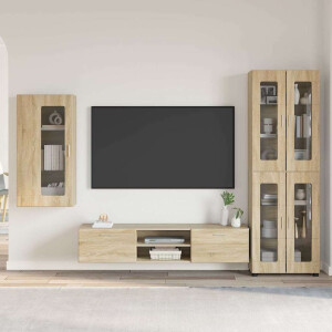 vidaXL Tv-meubelset met lade FLORIN 3 pcs Sonoma Eiken Bewerkt hout