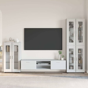vidaXL Tv-meubelset met lade met plank FLORIN 3 pcs Wit Bewerkt hout