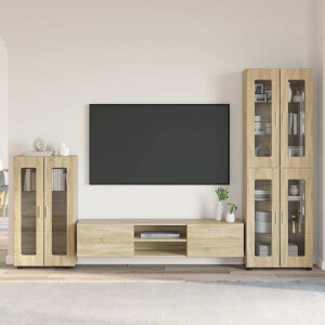 vidaXL Tv-meubelset met lade FLORIN 3 pcs Sonoma Eiken Bewerkt hout