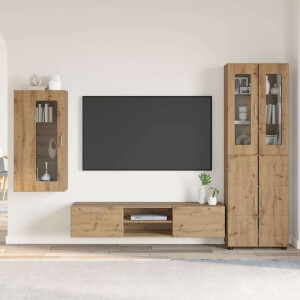 vidaXL Tv-meubelset met lade FLORIN 3 pcs Artisan Eiken Bewerkt hout