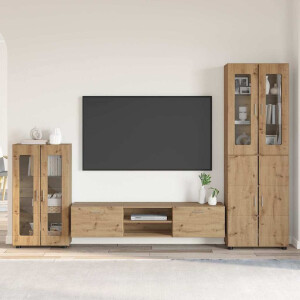 vidaXL Tv-meubelset met lade FLORIN 3 pcs Artisan Eiken Bewerkt hout