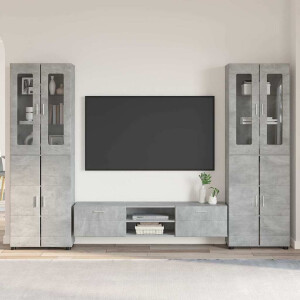 vidaXL Tv-meubelset met lade FLORIN 3 pcs Beton Grijs Bewerkt hout