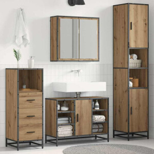 vidaXL Badkamermeubelset 3 st Artisan Eiken 80 x 33 x 60 cm
