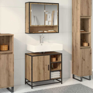 vidaXL Badkamermeubelset met lade 2 pcs Artisan Eiken Bewerkt hout