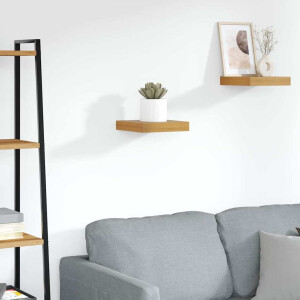 vidaXL Wandplank Wandgemonteerd Bruin 23 x 23,5 x 4 cm Bewerkt hout