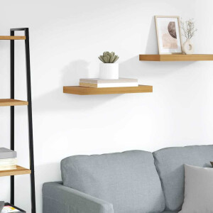 vidaXL Wandplank Wandgemonteerd Bruin 50 x 23 x 4 cm Bewerkt hout