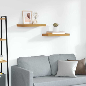 vidaXL Wandplank met opslag 2 pcs Bruin 50 x 23 x 4 cm Bewerkt hout