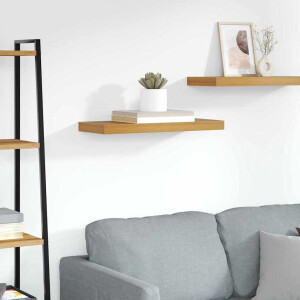 vidaXL Wandplank Wandgemonteerd Bruin 60 x 23 x 4 cm Bewerkt hout
