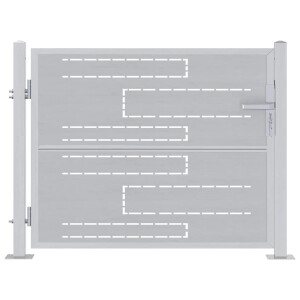 vidaXL Tuinpoort met slot Zilver 85 x 70 cm Roestvrij staal