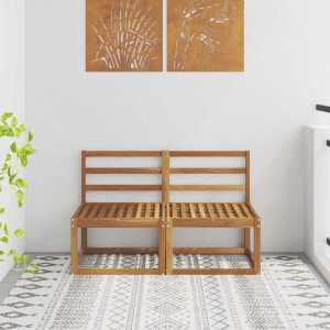 vidaXL 2 Stuk Buiten Midden Sofa Massief Acaciahout Naturel