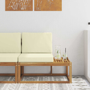 vidaXL Buiten Eind Sofa Naturel 91 x 63 x 73 cm Massief Acaciahout