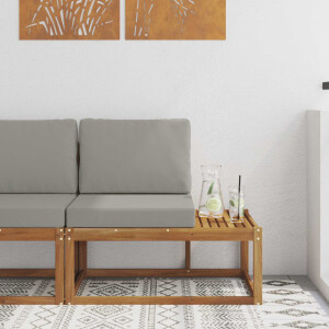 vidaXL Buiten Eind Sofa Naturel 91 x 63 x 73 cm Massief Acaciahout