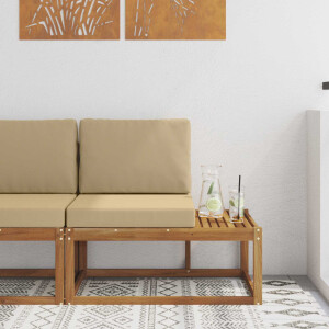 vidaXL Buiten Eind Sofa Naturel 91 x 63 x 73 cm Massief Acaciahout