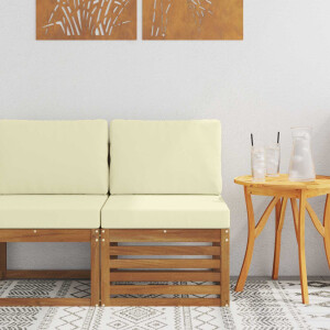 vidaXL Buiten Midden Sofa Massief Acaciahout Naturel