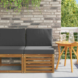 vidaXL Buiten Midden Sofa Massief Acaciahout Naturel