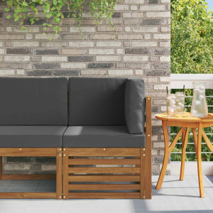 vidaXL Buiten Hoek Sofa Massief Acaciahout Naturel