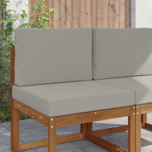 vidaXL Buiten bankkussen 2 pcs Grijs Polyester