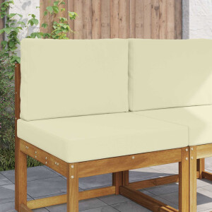 vidaXL Buiten bankkussen 2 pcs Crème Polyester