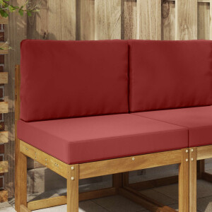 vidaXL Buiten bankkussen 2 pcs Wijnrood Polyester