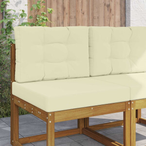 vidaXL Buiten bankkussen 2 pcs Crème Polyester