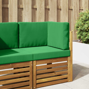 vidaXL Buiten bankkussen 3 pcs Groen Polyester
