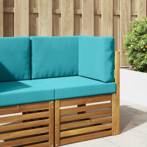 vidaXL Buiten bankkussen 3 pcs Turquoise Polyester