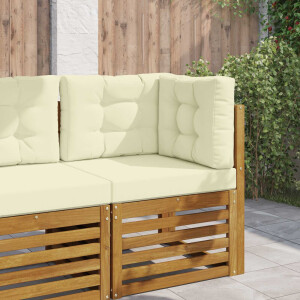 vidaXL Buiten bankkussen 3 pcs Crème Polyester