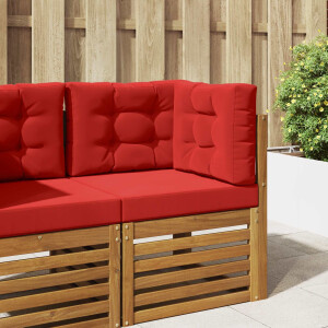 vidaXL Buiten bankkussen 3 pcs Rood Polyester