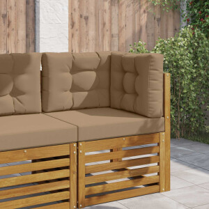 vidaXL Buiten bankkussen 3 pcs Taupe Polyester