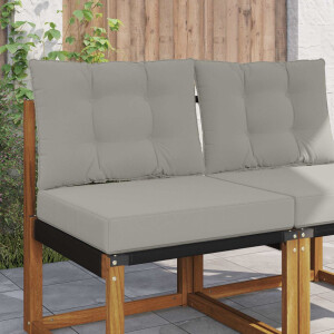 vidaXL Buiten bankkussen Polyester Grijs 60 x 50,5 x 8 cm