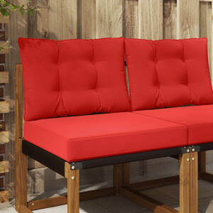 vidaXL Buiten bankkussen Polyester Rood 60 x 50,5 x 8 cm