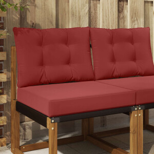 vidaXL Buiten bankkussen 2 pcs Wijnrood Polyester