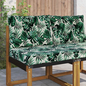 vidaXL Buiten bankkussen 2 pcs Bladpatroon Polyester