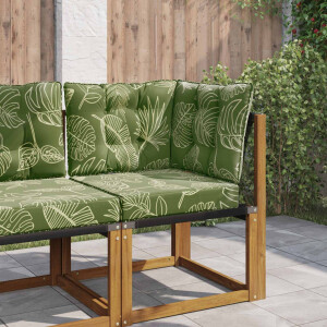 vidaXL Buiten bankkussen 3 pcs Bladontwerp Polyester