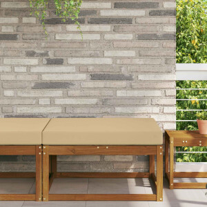 vidaXL Buiten bankkussen Beige 80 x 80 x 8 cm Polyester