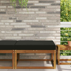 vidaXL Buiten bankkussen Zwart 80 x 80 x 8 cm Polyester