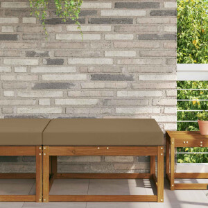 vidaXL Buiten bankkussen Taupe 80 x 80 x 8 cm Polyester