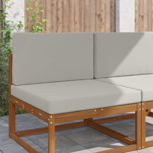 vidaXL Buiten bankkussen 2 pcs Grijs Polyester
