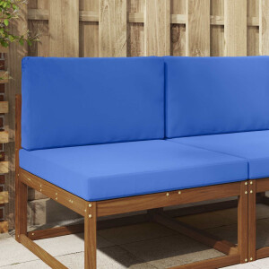 vidaXL Buiten bankkussen 2 pcs Koninklijk Blauw Polyester