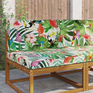 vidaXL Buiten bankkussen 2 pcs kleurrijk Polyester