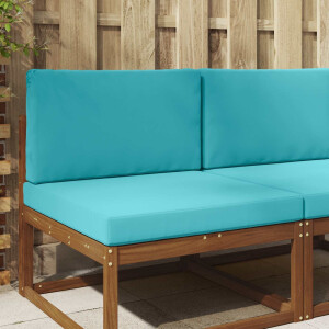 vidaXL Buiten bankkussen 2 pcs Turquoise Polyester
