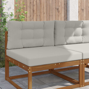 vidaXL Buiten bankkussen 2 pcs Grijs Polyester