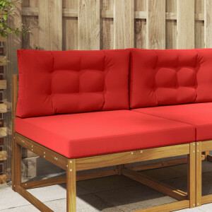 vidaXL Buiten bankkussen 2 pcs Rood Polyester