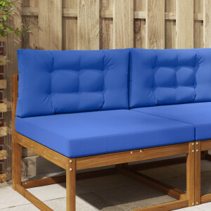 vidaXL Buiten bankkussen 2 pcs Koninklijk Blauw Polyester