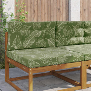vidaXL Buiten bankkussen 2 pcs Bladontwerp Polyester