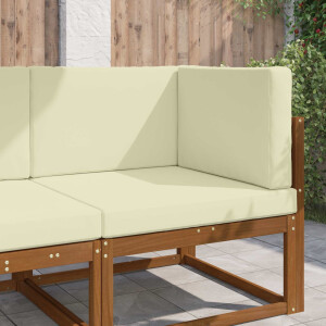 vidaXL Buiten bankkussen 3 pcs Crème Polyester