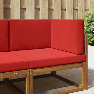 vidaXL Buiten bankkussen 3 pcs Rood Polyester