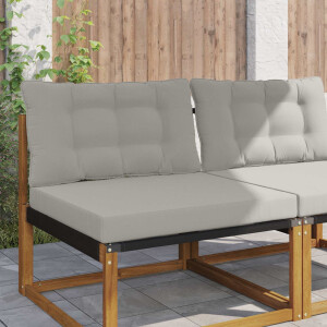 vidaXL Buiten bankkussen 2 pcs Grijs Polyester