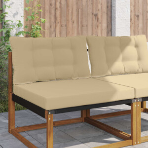 vidaXL Buiten bankkussen Polyester Beige 80 x 68,5 x 8 cm