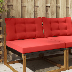 vidaXL Buiten bankkussen Polyester Rood 80 x 68,5 x 8 cm